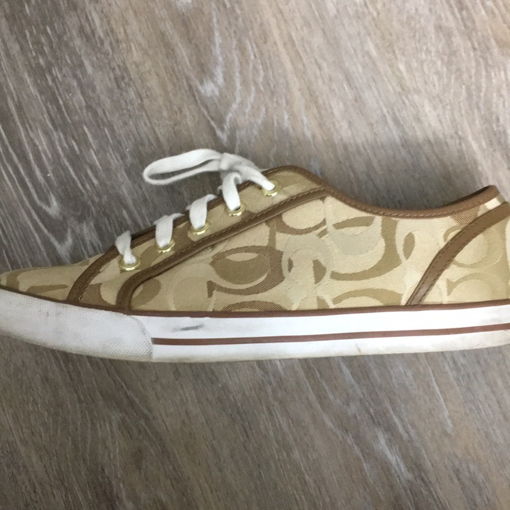 Khaki coach sneakers